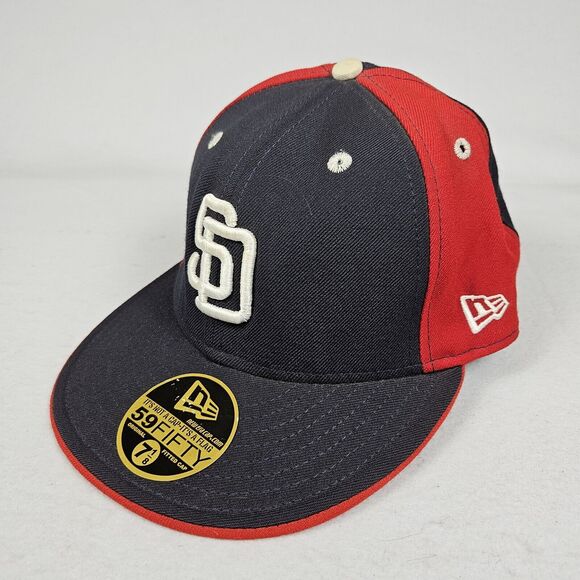 SAN DIEGO PADRES Hat New Era 59FIFTY MLB Fitted USA Wool Size 7 1/8 Baseball Cap - Picture 13 of 13